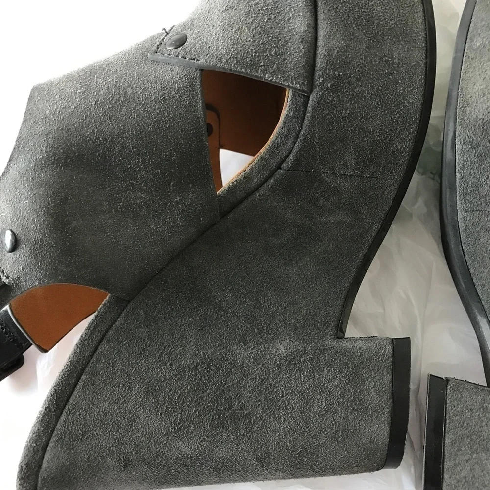 See by Chloe gray suede platform heels 39.5